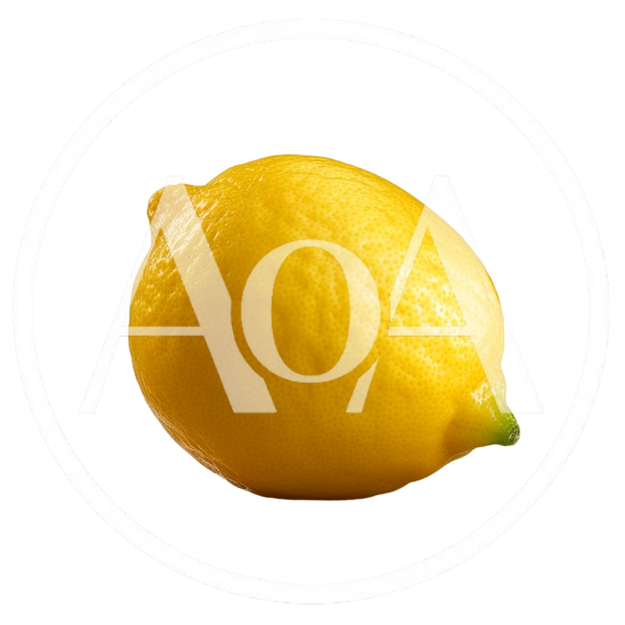 Single Fresh Yellow Lemon Isolated On White Background