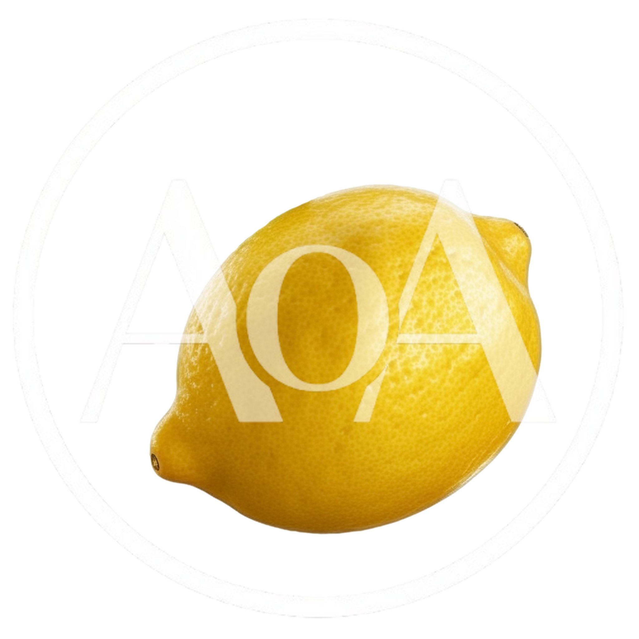 Single Fresh Yellow Lemon Isolated On White Background