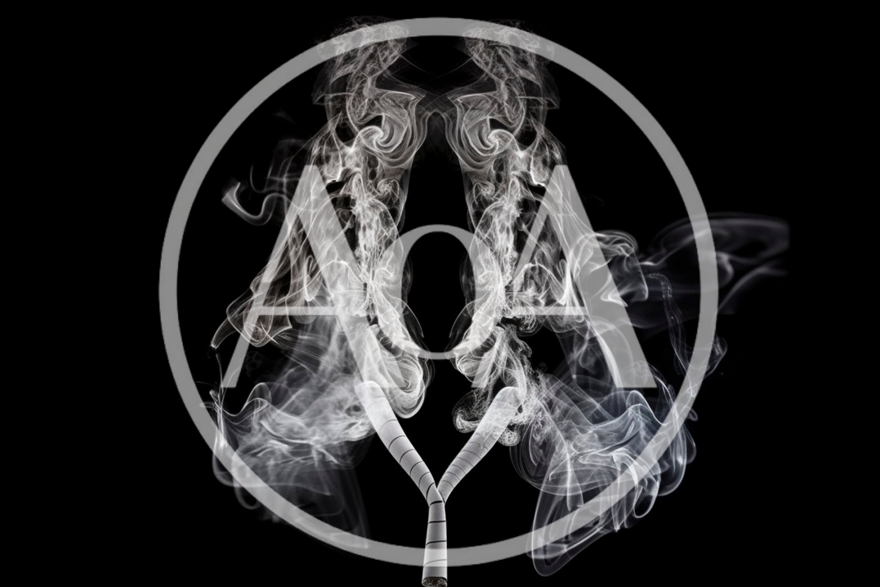 Cigarette Smoke Forming Human Lungs Shape