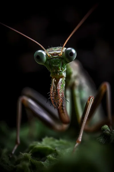 Macro Close Up Of A Praying Mantis