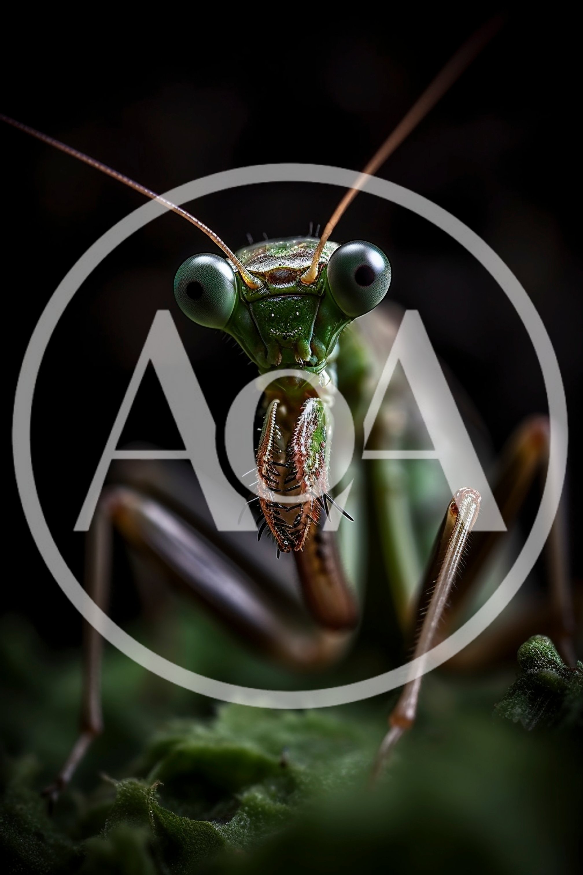 Macro Close Up Of A Praying Mantis