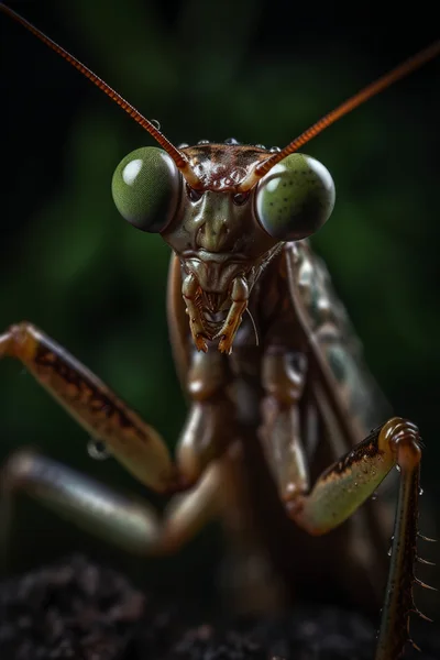 Macro Close Up Of A Praying Mantis