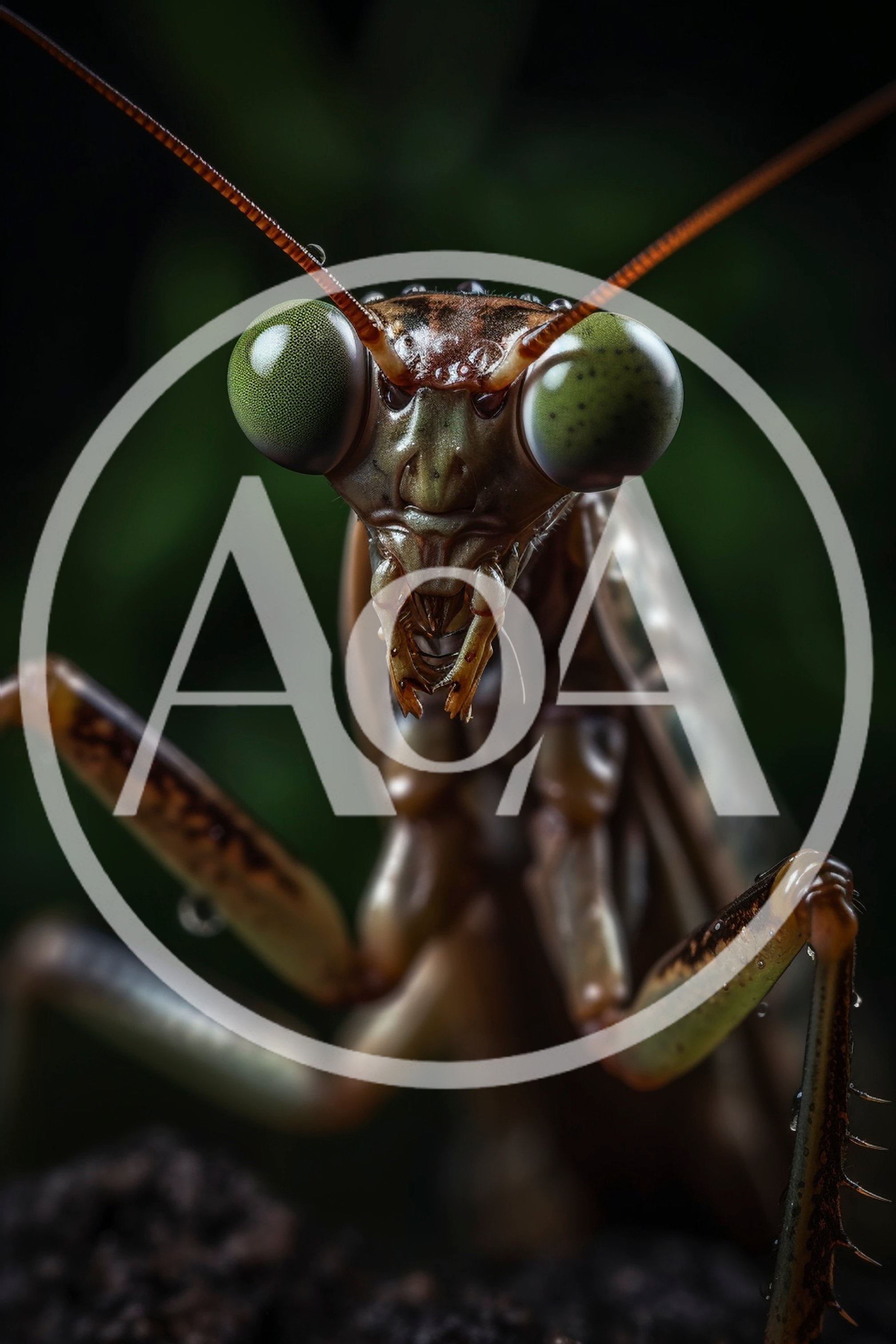 Macro Close Up Of A Praying Mantis