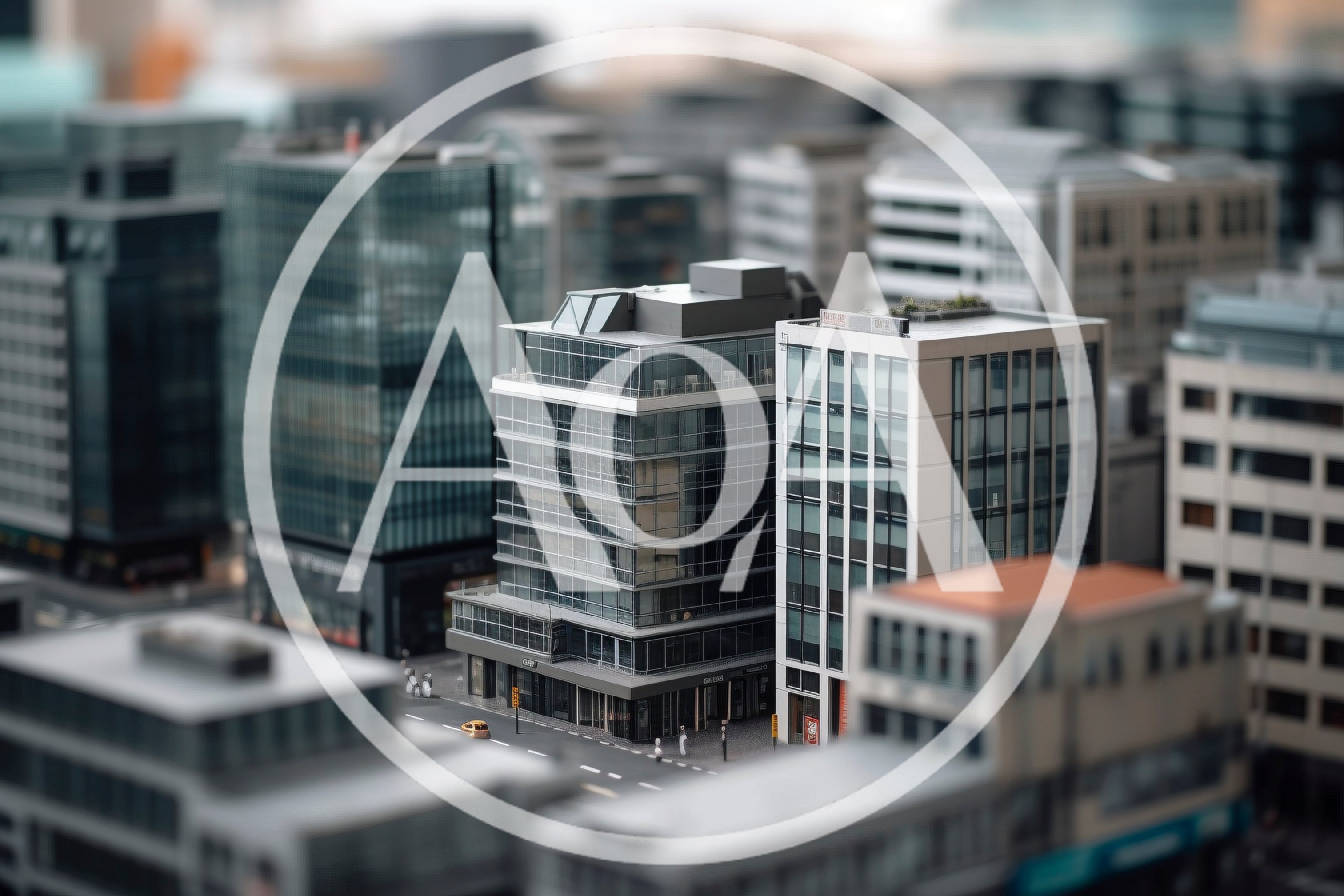 Miniature Tilt Shift Model Of A Modern City