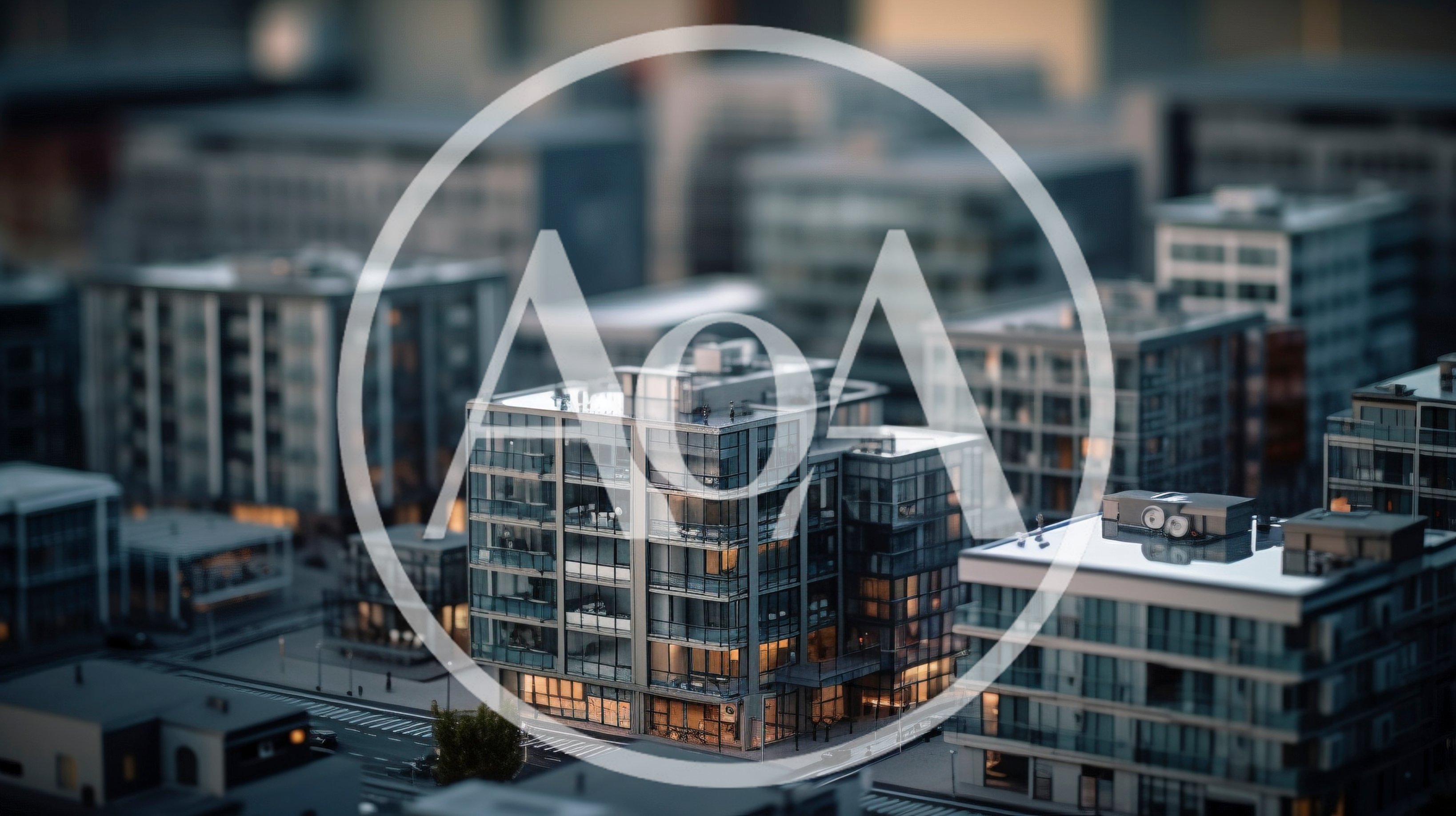 Miniature Tilt Shift Model Of Modern City Buildings