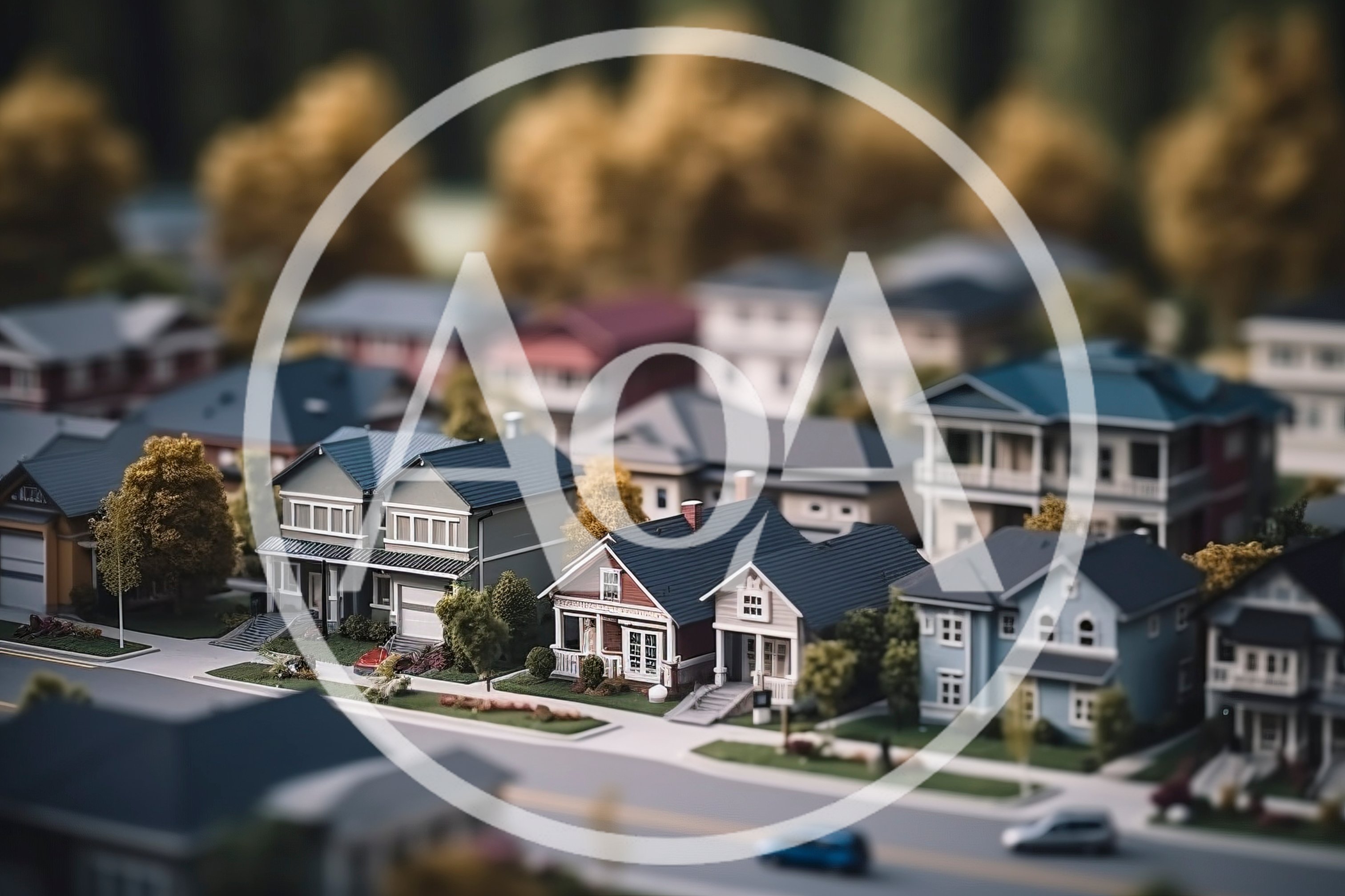 Miniature Tilt Shift Model Of A Suburban Neighborhood