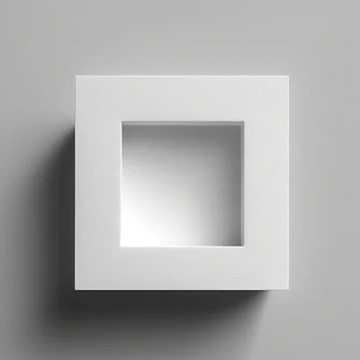 Minimalist White Square Frame With Depth