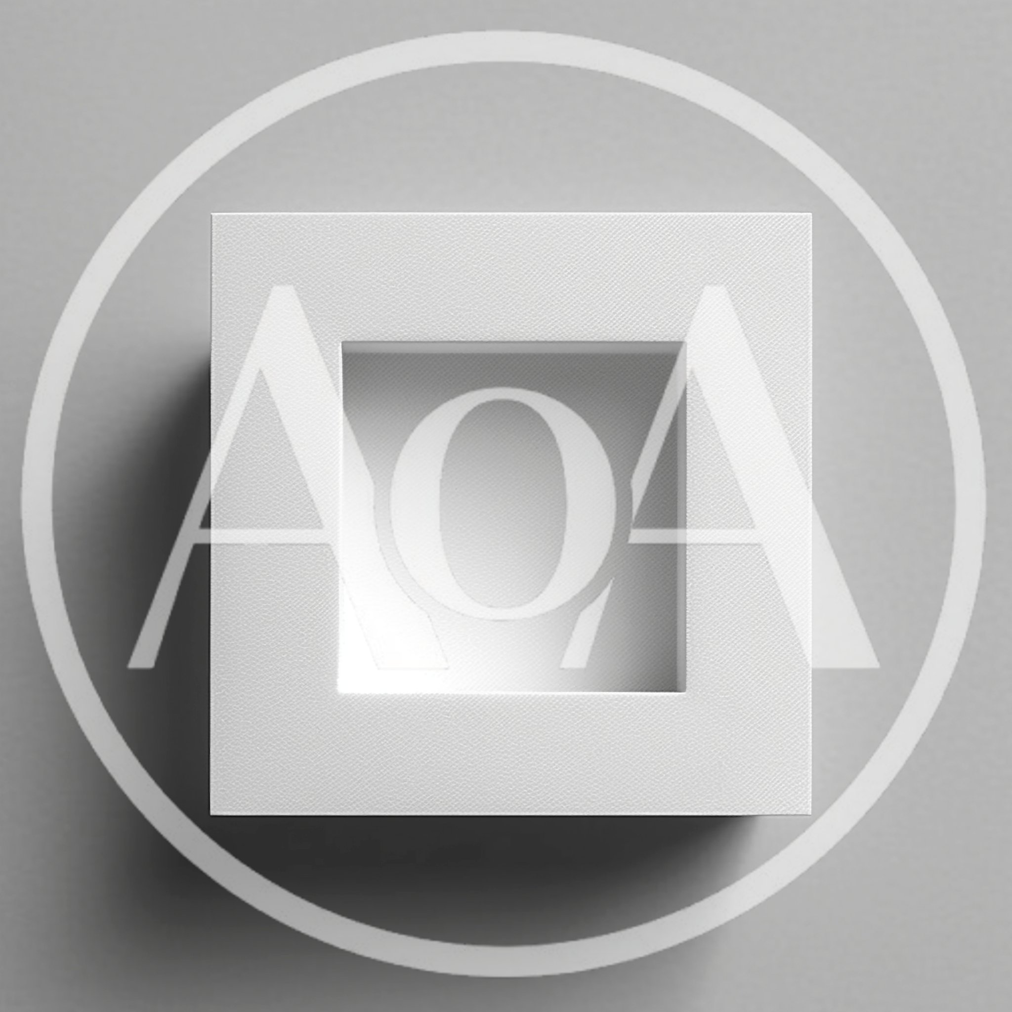 Minimalist White Square Frame With Depth