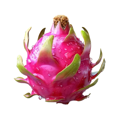 Fresh Dragon Fruit With Water Droplets