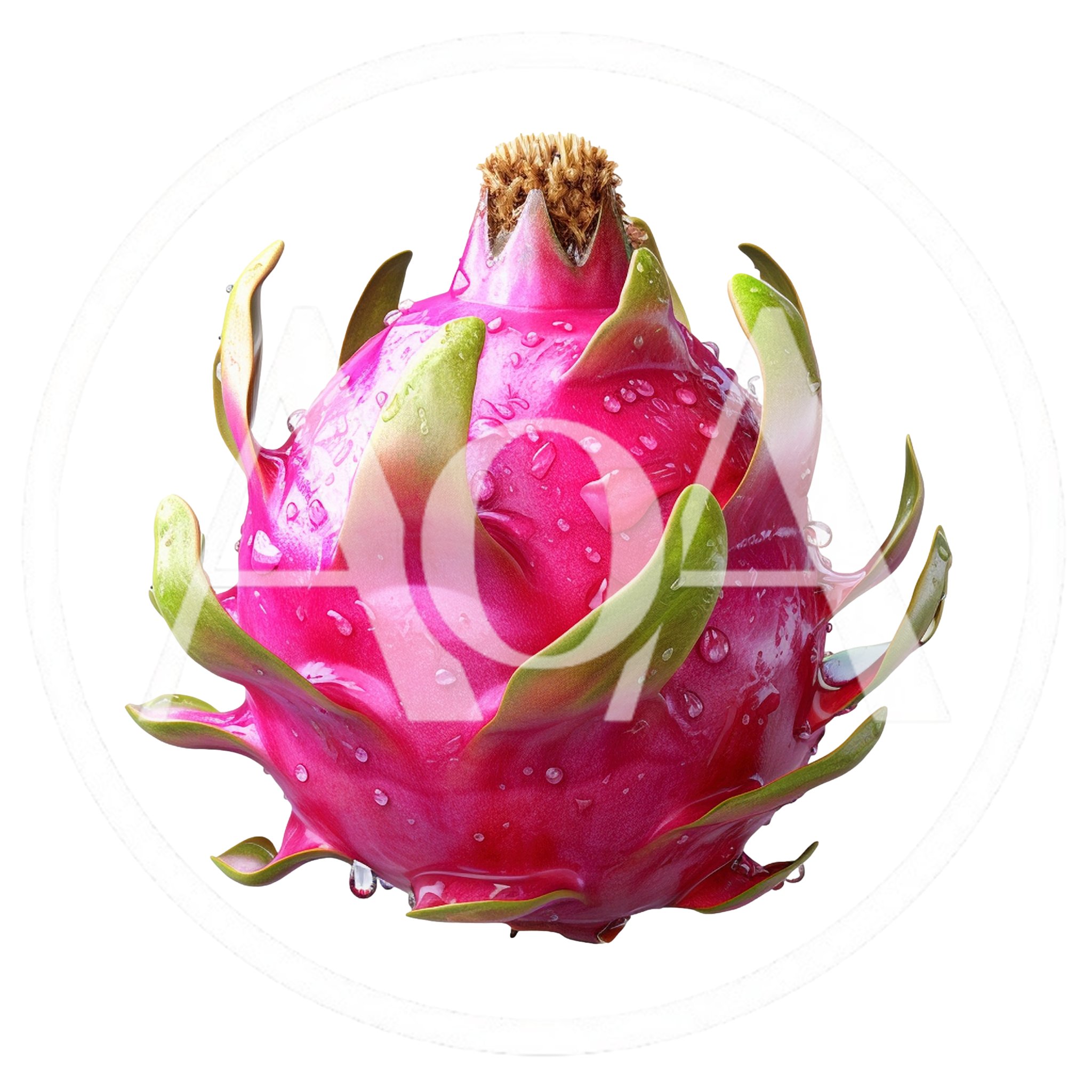 Fresh Dragon Fruit With Water Droplets