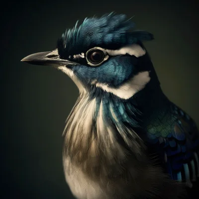 Close Up Portrait Of A Blue Jay Bird