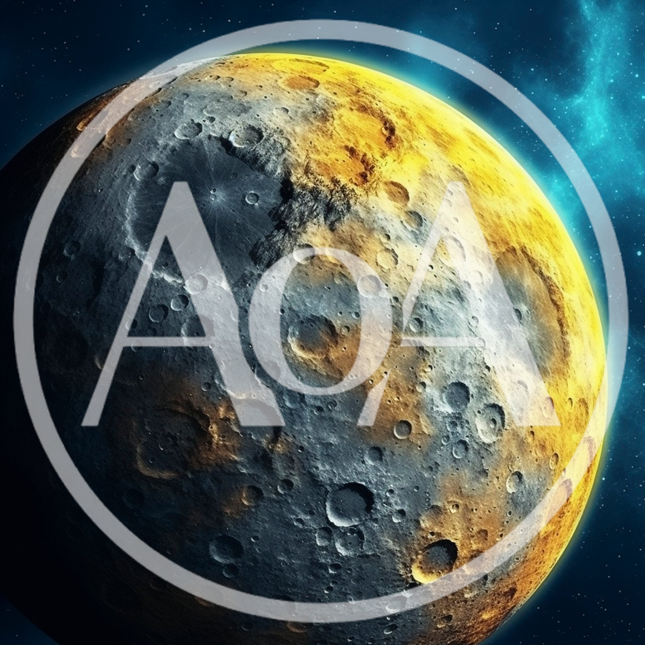 Detailed View Of A Cratered Moon In Deep Space