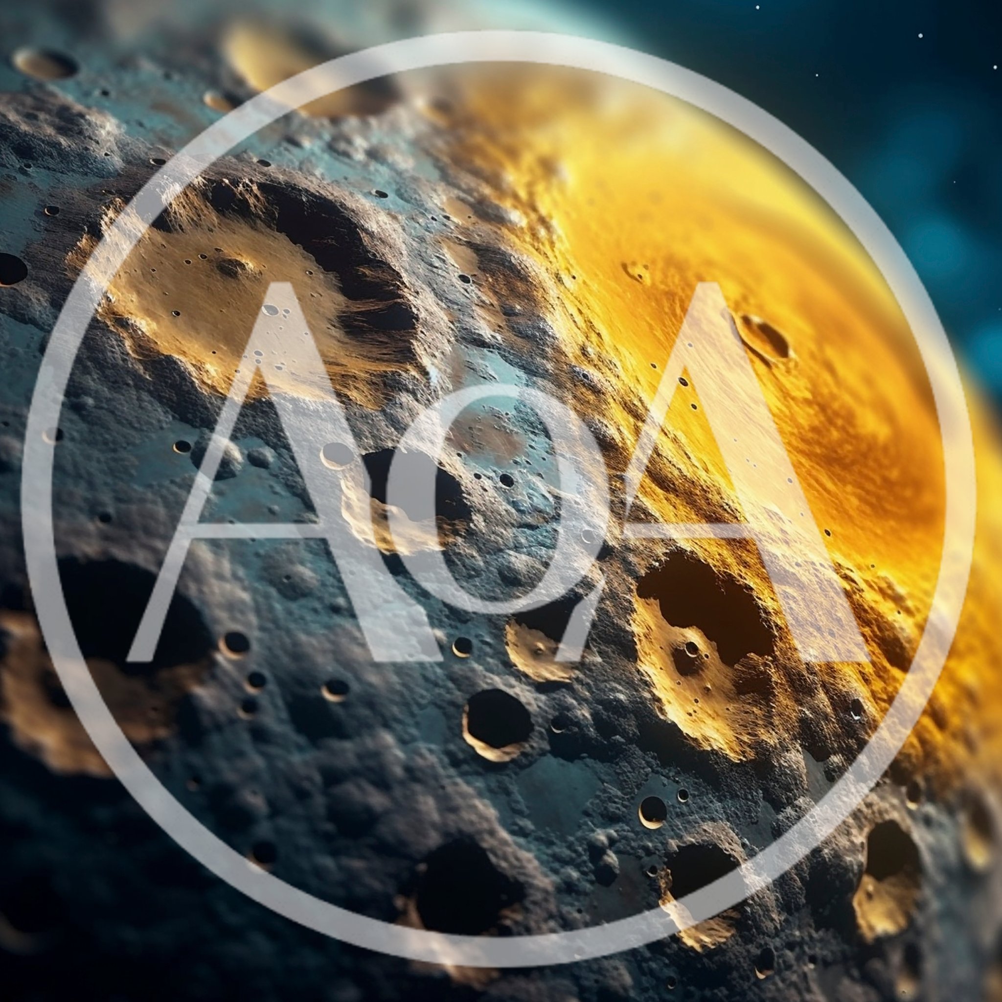 Close Up View Of A Cratered Moon Surface