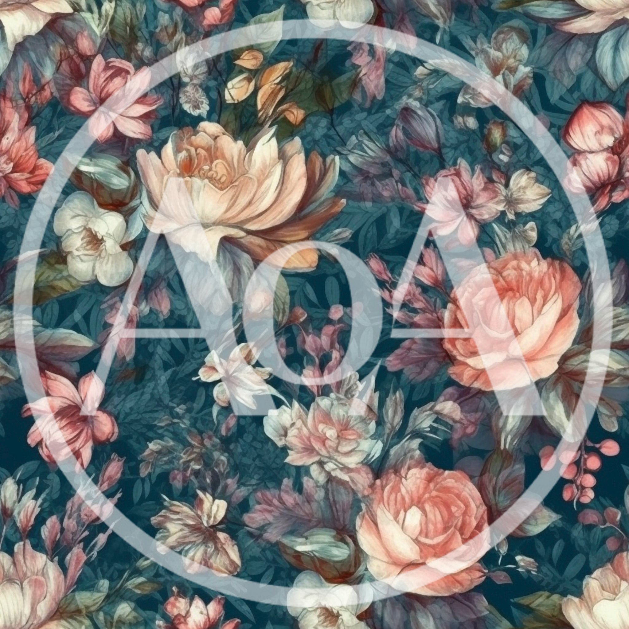 Seamless Floral Pattern With Vintage Peonies And Roses