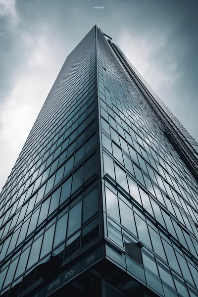 Low Angle View Of Modern Glass Skyscraper