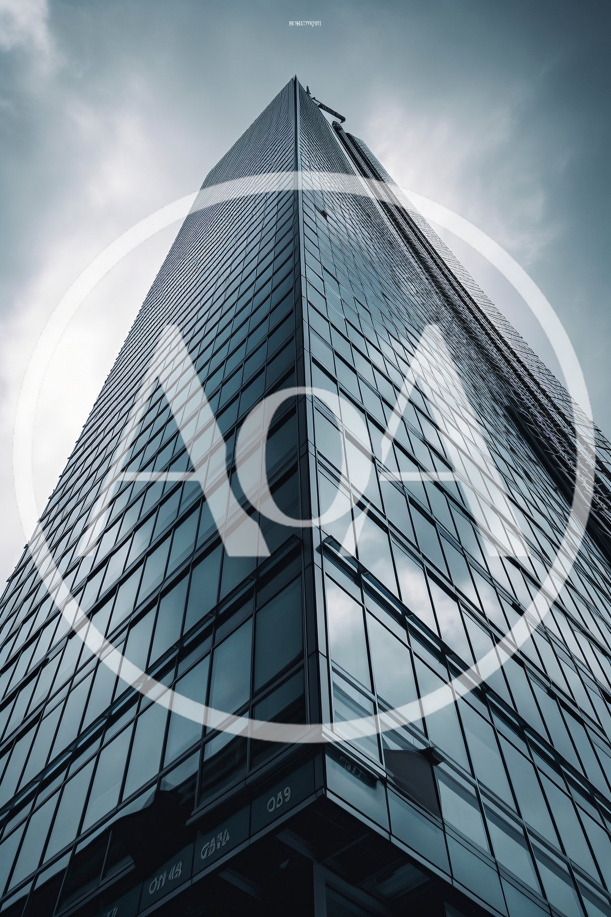 Low Angle View Of Modern Glass Skyscraper