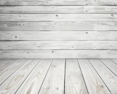 Empty Rustic White Wooden Room Background