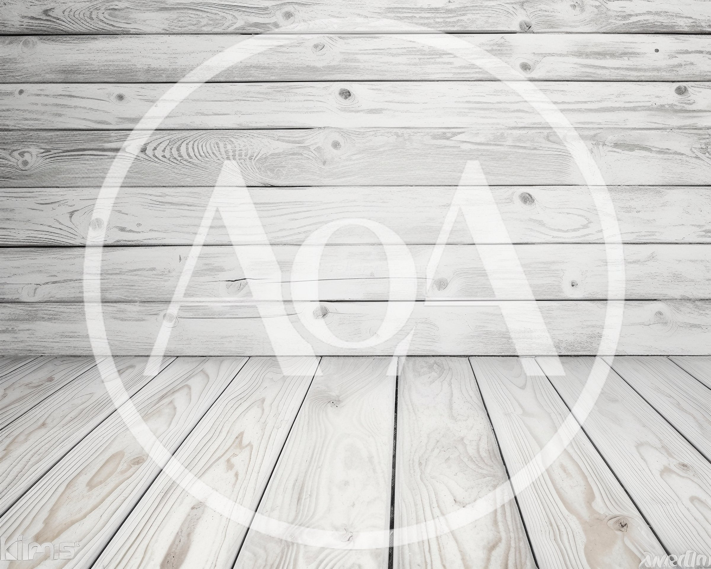 Empty Rustic White Wooden Room Background