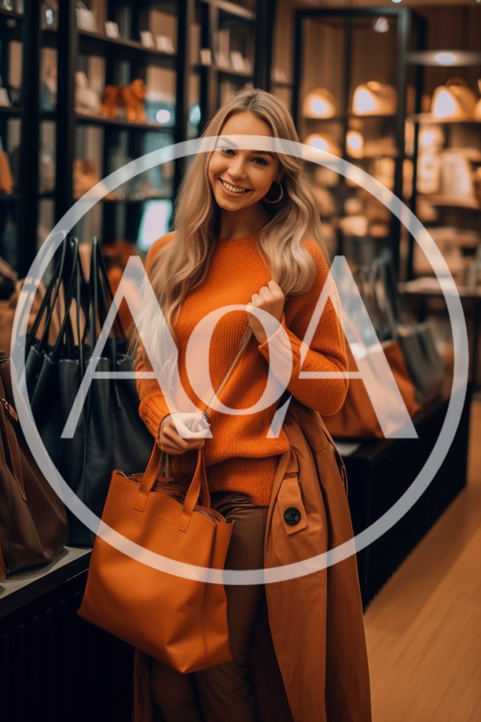 Young Woman Shopping For Handbags In A Boutique
