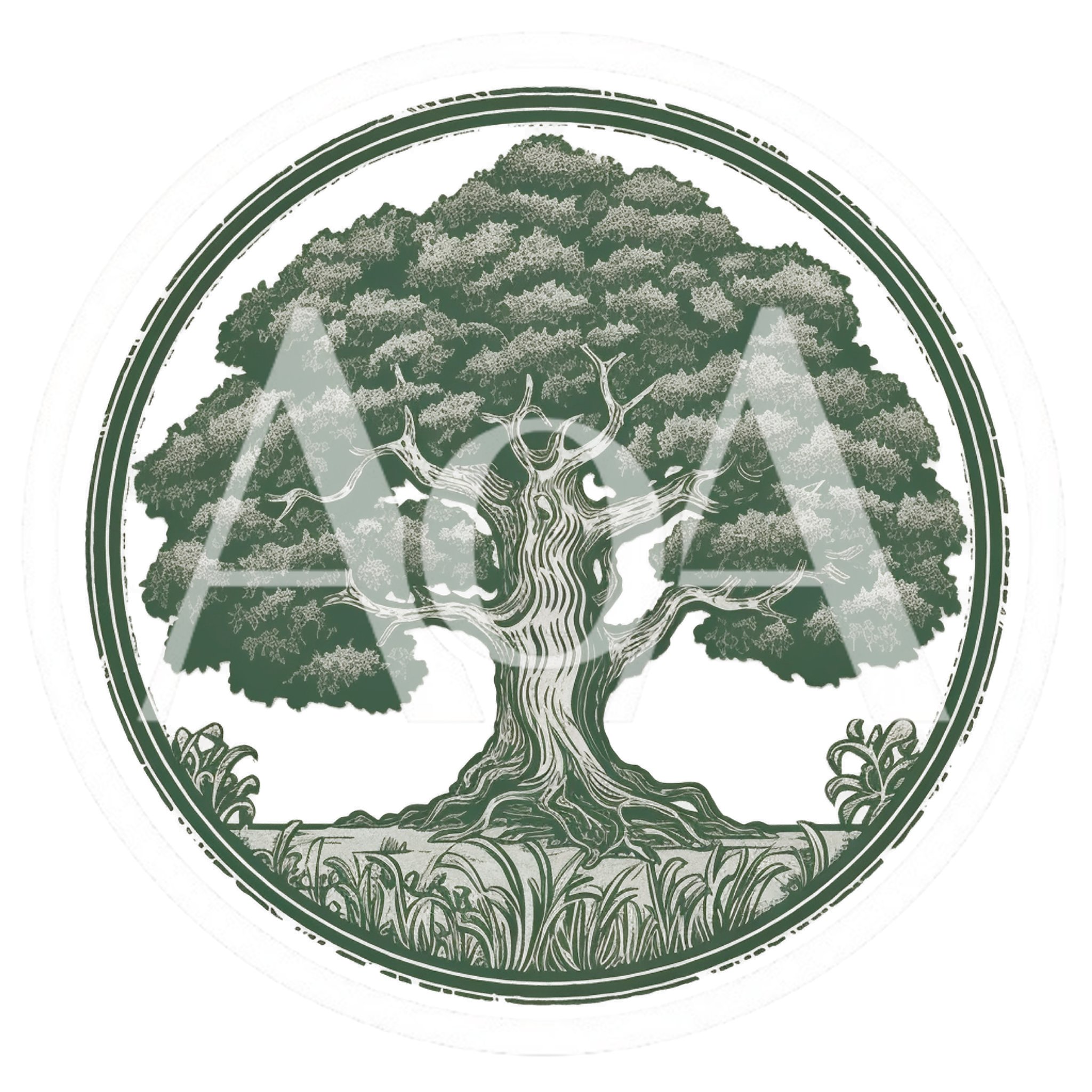 Vintage Engraved Illustration Of A Majestic Oak Tree
