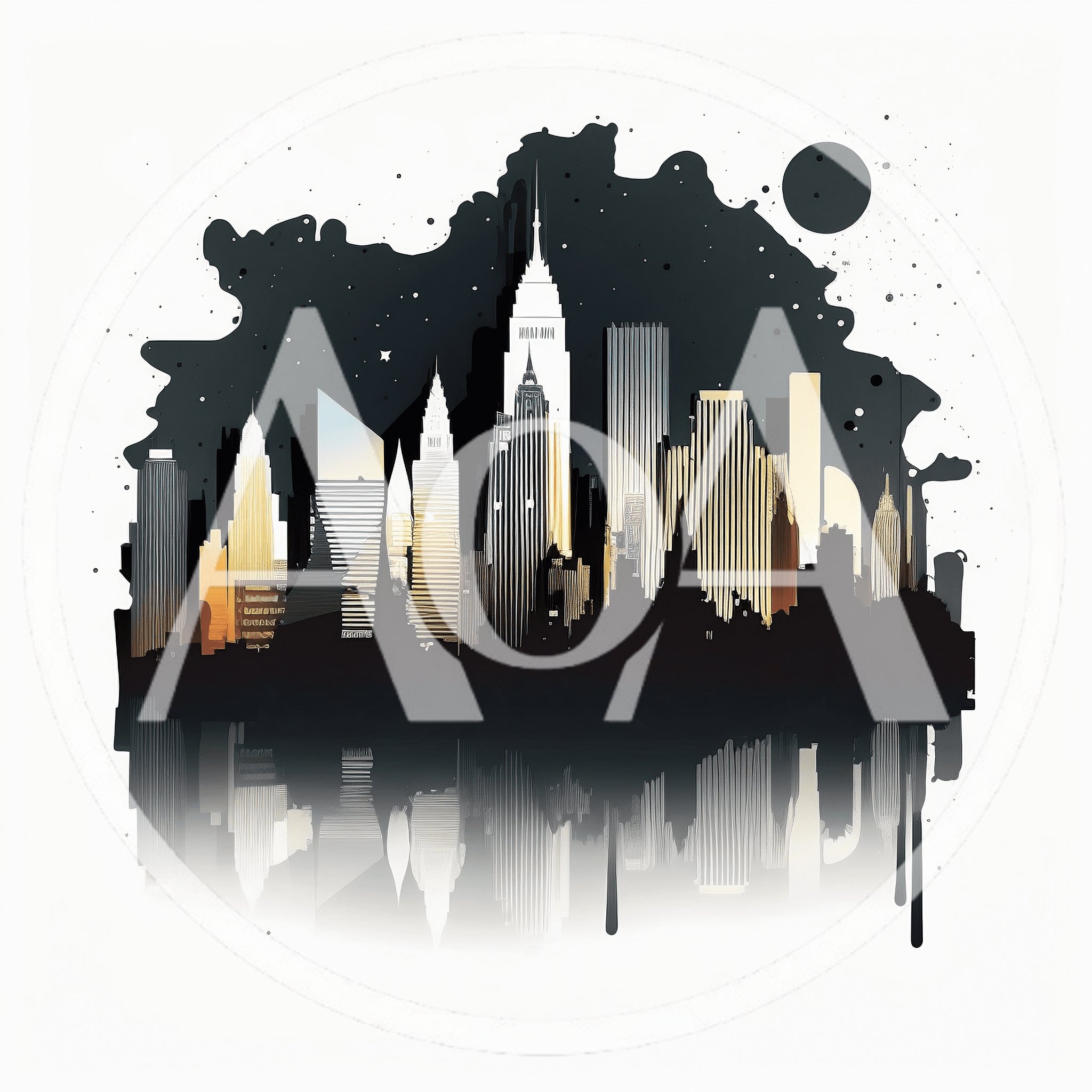 Stylized New York City Skyline Illustration