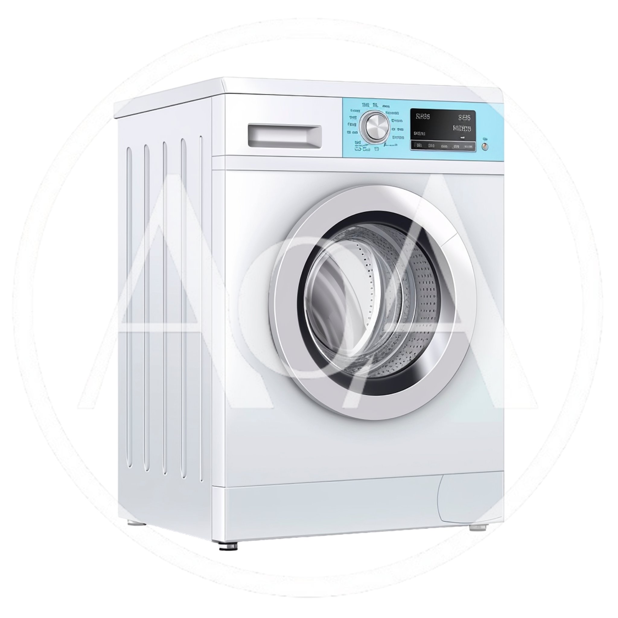 Modern White Front Loading Washing Machine
