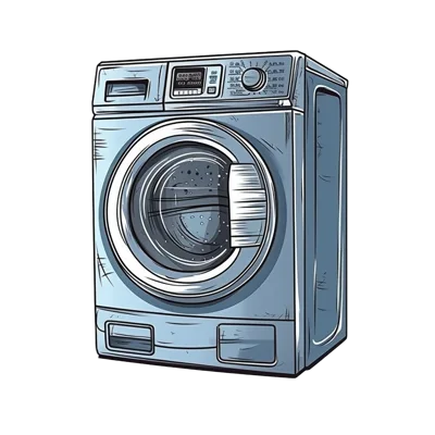 Illustration Of A Modern Front Loading Washing Machine
