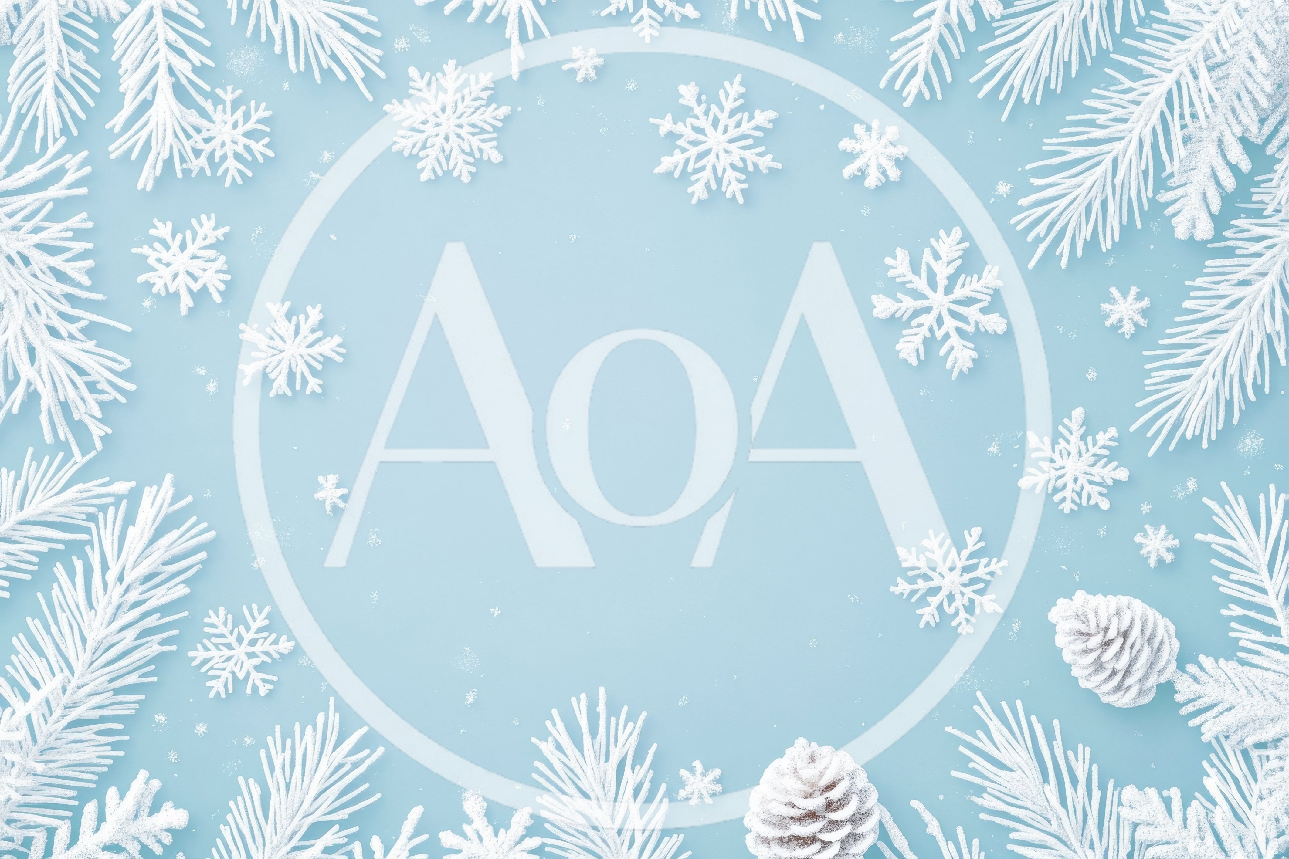 Christmas Holiday Background With Snowflakes And Pine Branches