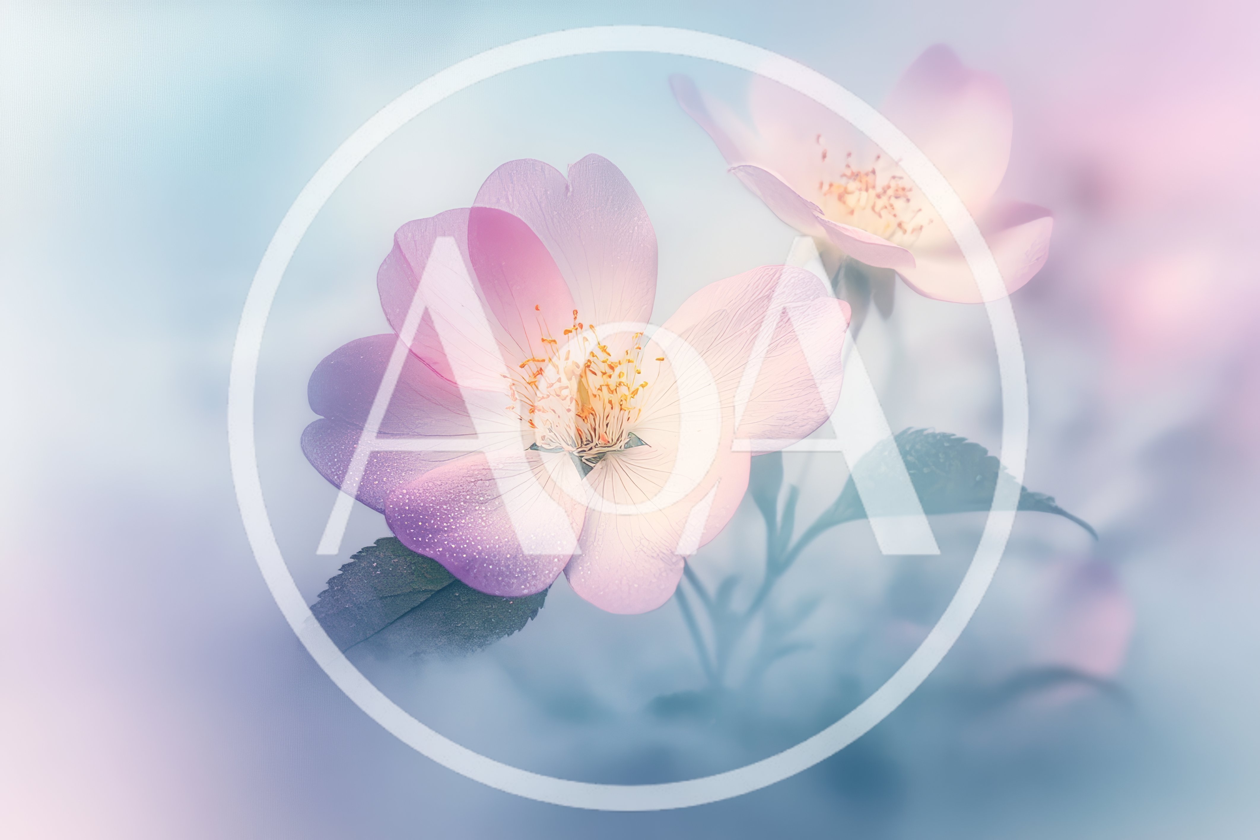 Soft Pastel Wild Roses In Dreamy Morning Light