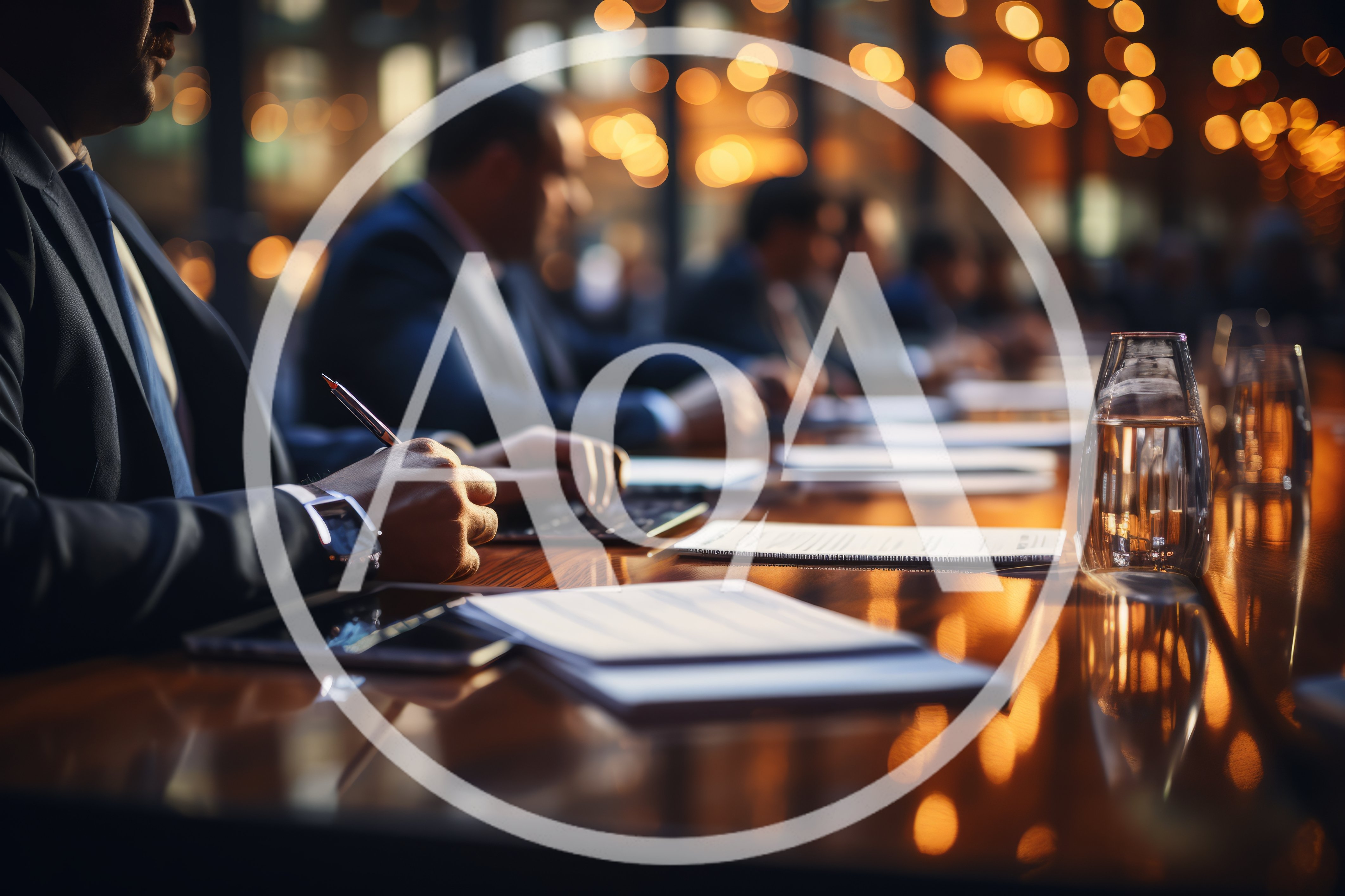 Business Professionals Attending A Formal Corporate Board Meeting