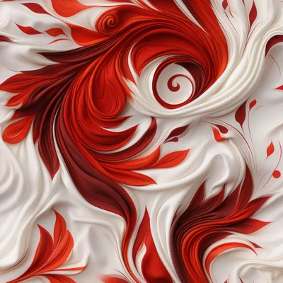 Abstract Red And White Swirling Fabric Texture