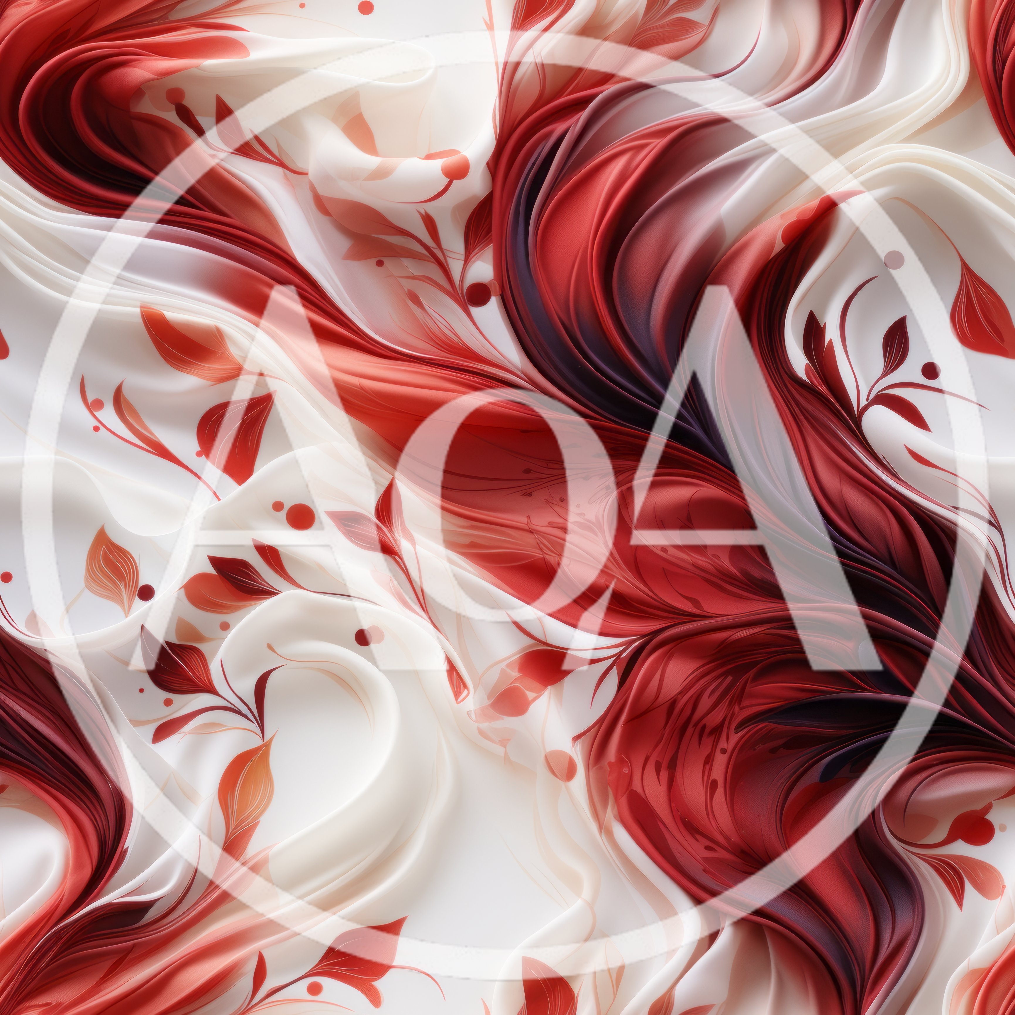 Abstract Red And White Silk Fabric Pattern