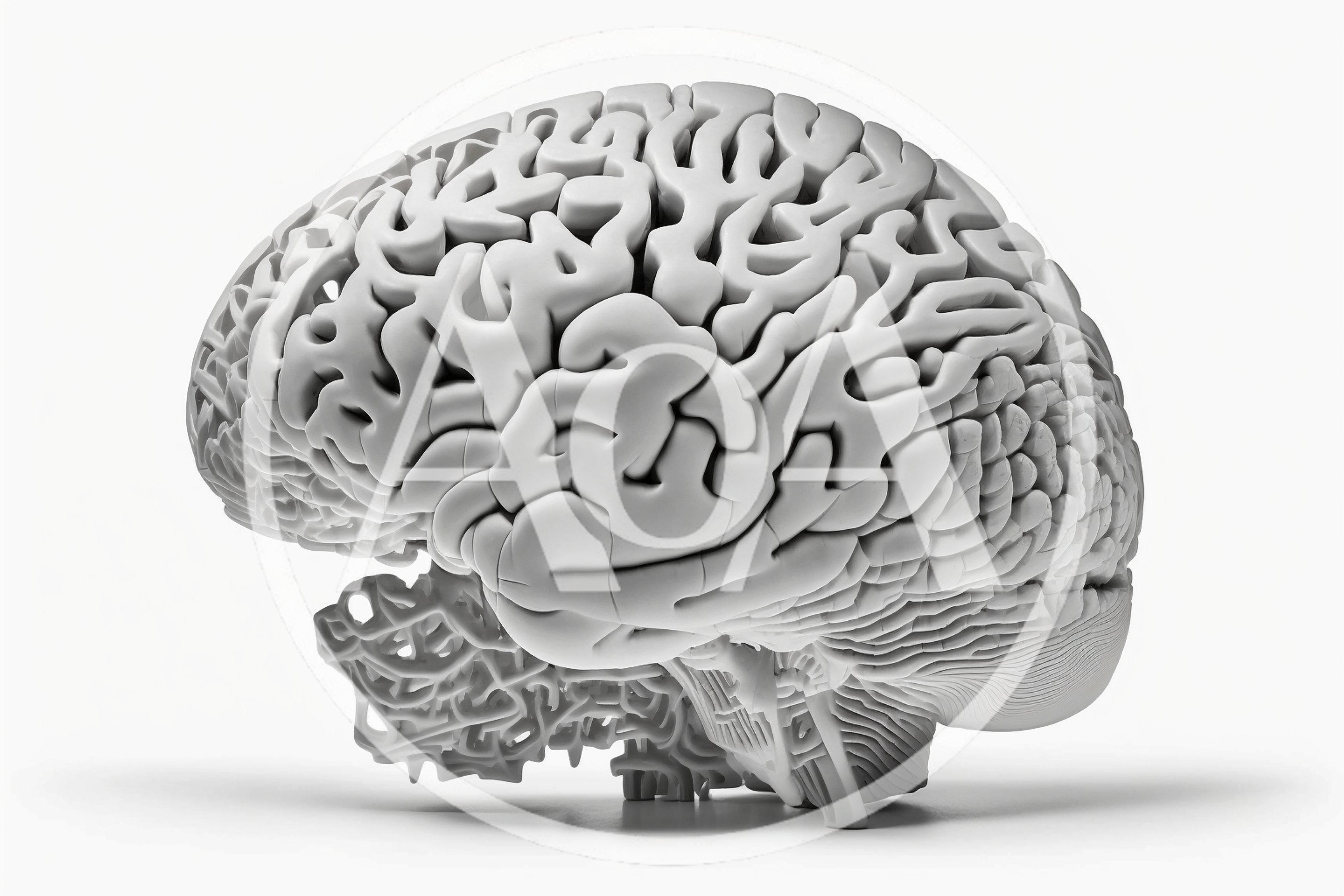 3D Rendered Anatomical Human Brain Model
