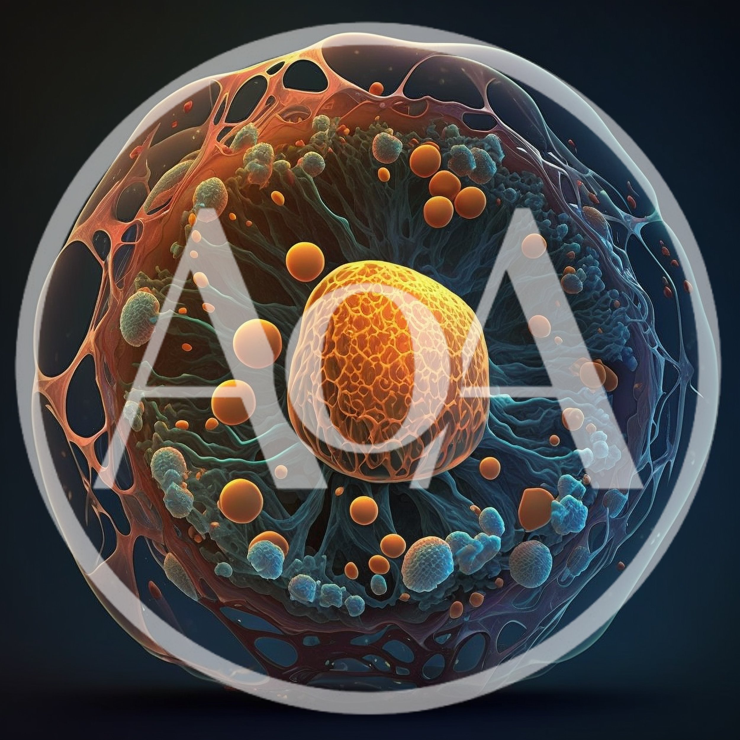 Abstract 3D Render Of A Biological Cell