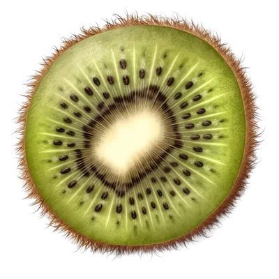 Fresh Sliced Kiwi Fruit Isolated On White Background