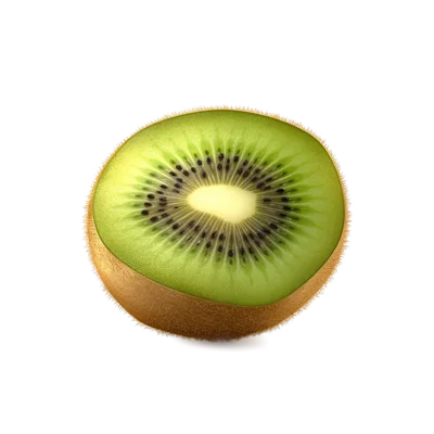 Fresh Half Kiwi Fruit Isolated On White Background