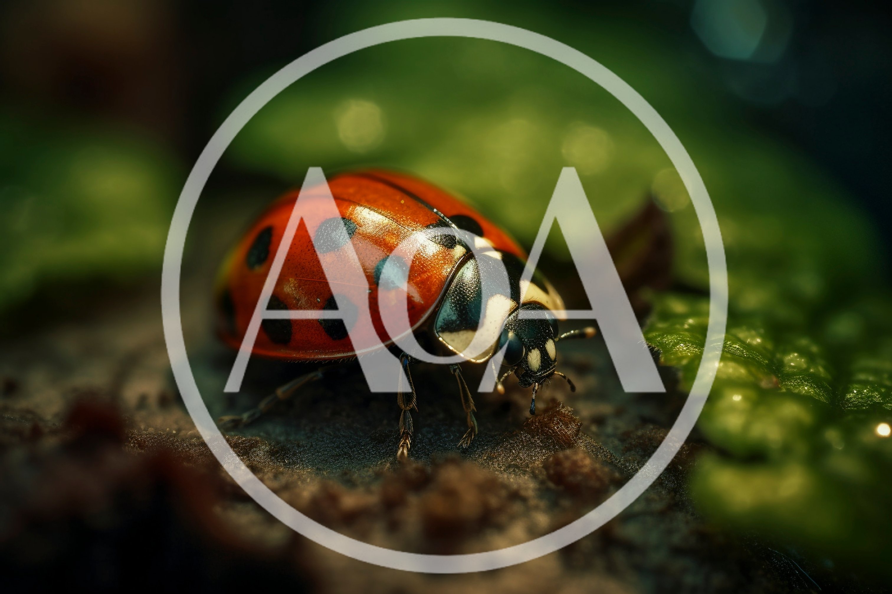 Macro Close Up Of A Ladybug On Soil
