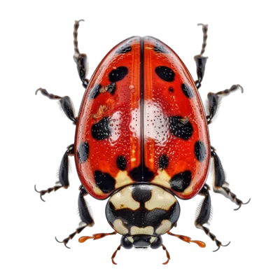 Macro Shot Of A Harlequin Ladybird Beetle