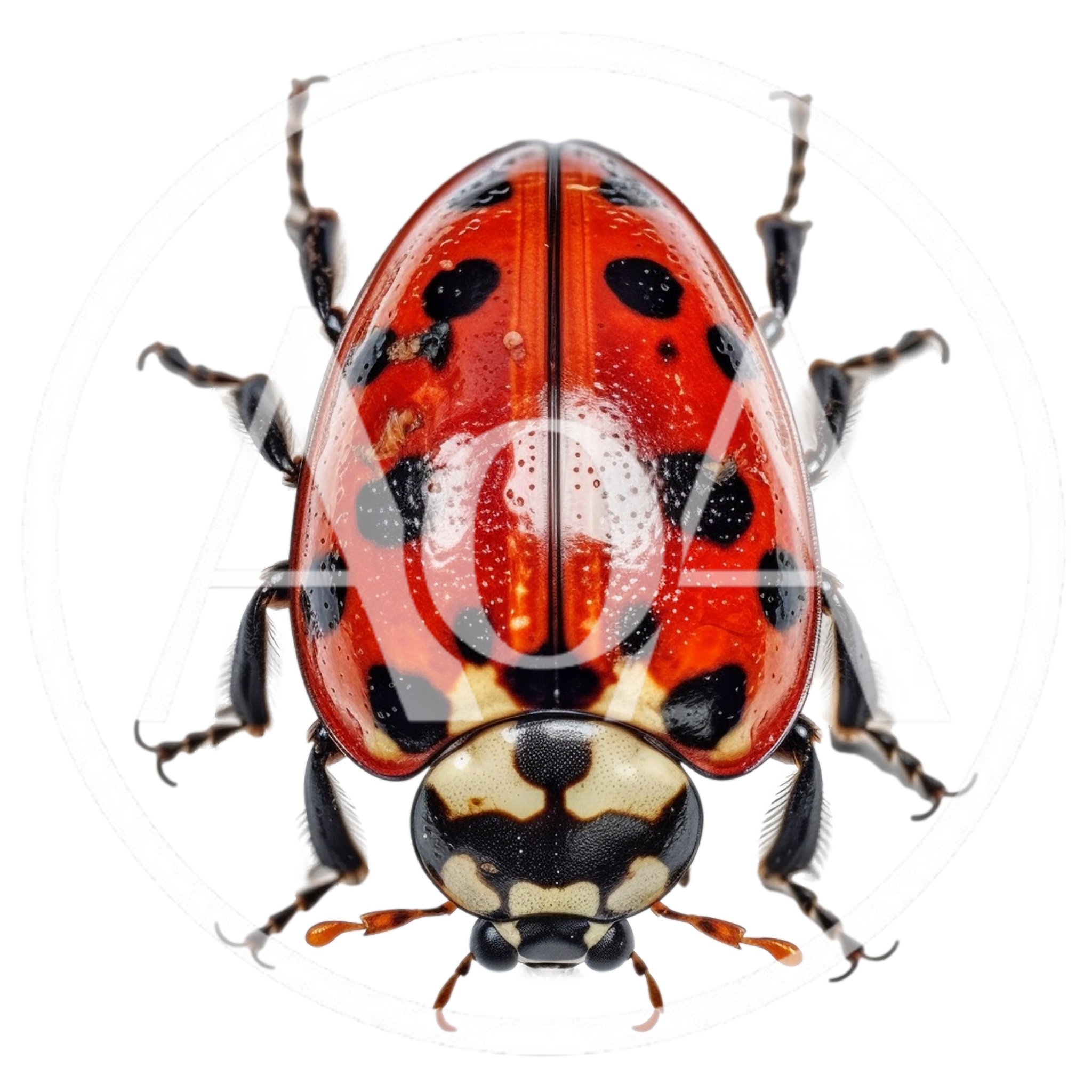 Macro Shot Of A Harlequin Ladybird Beetle
