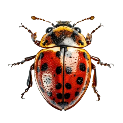 Macro Studio Shot Of A Harlequin Ladybird Beetle