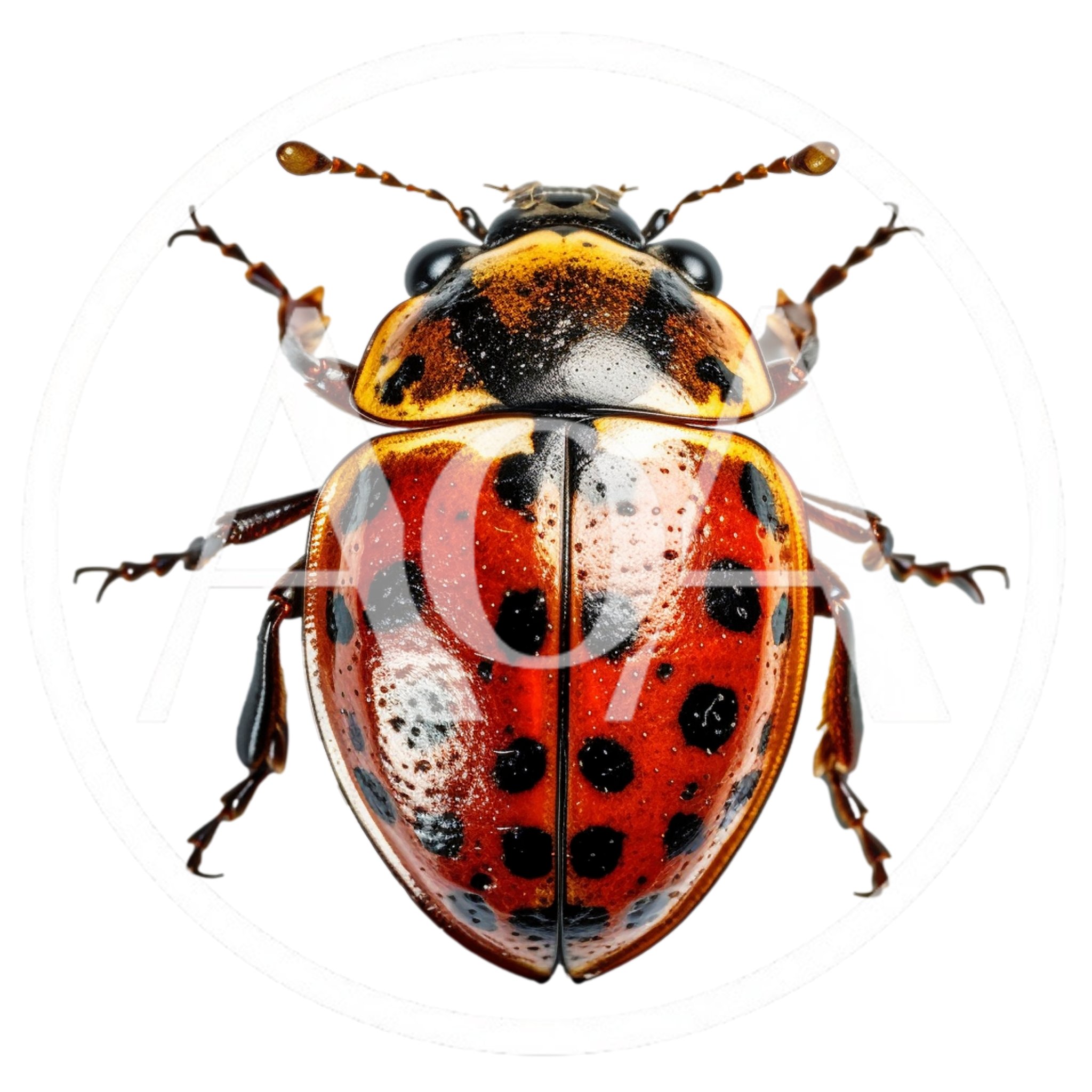 Macro Studio Shot Of A Harlequin Ladybird Beetle
