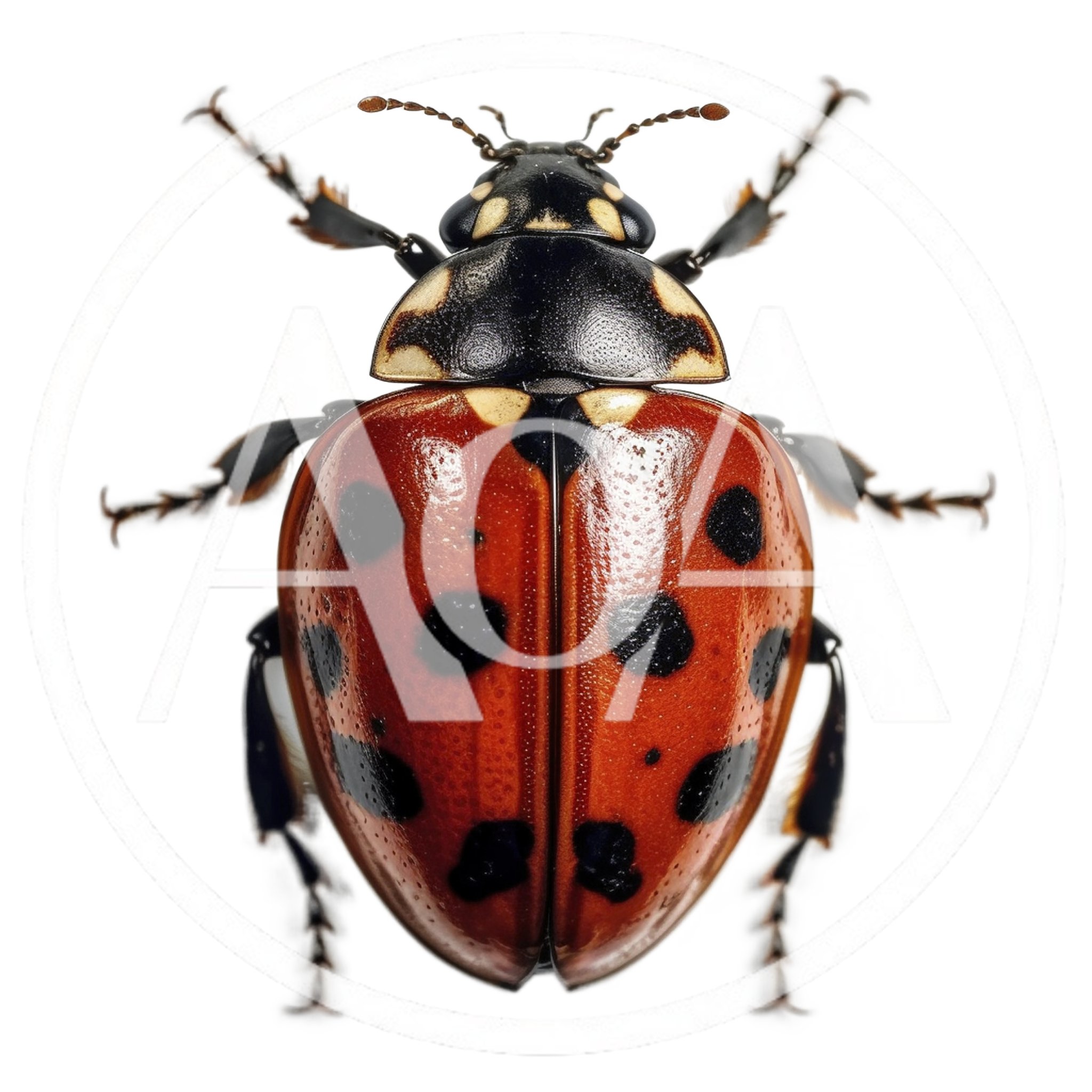 Macro Studio Shot Of A Seven Spotted Ladybug