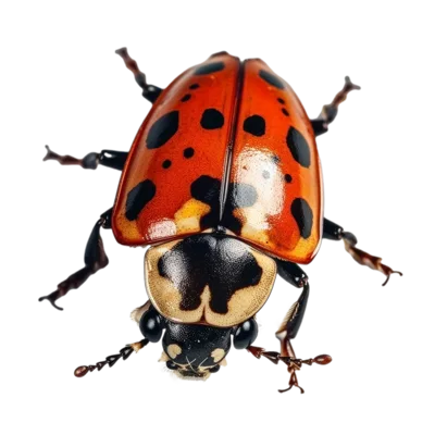 Macro Shot Of A Harlequin Ladybird Beetle