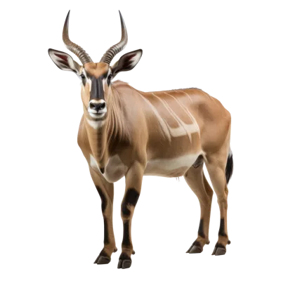 Full Body Portrait Of A Giant Eland Antelope