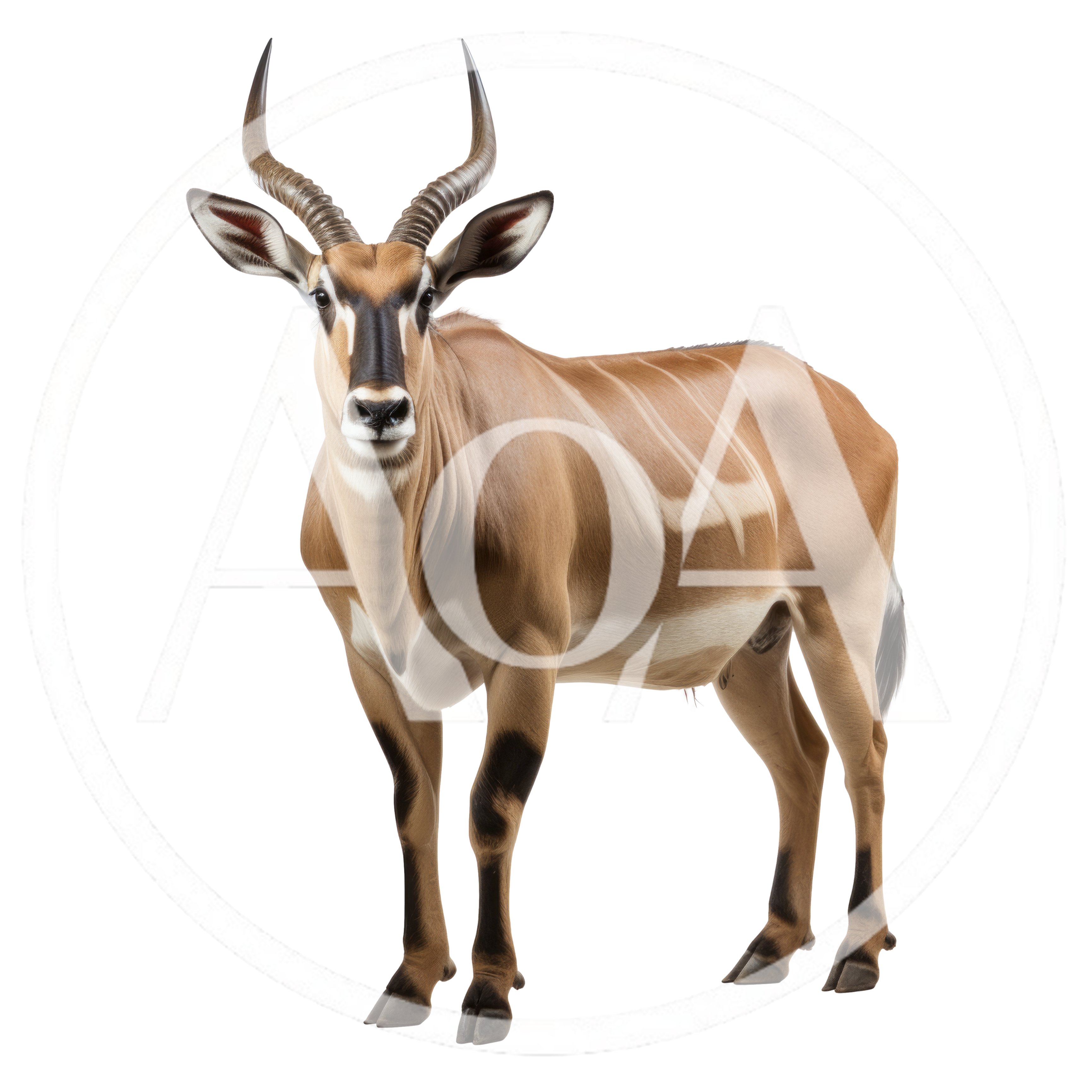 Full Body Portrait Of A Giant Eland Antelope