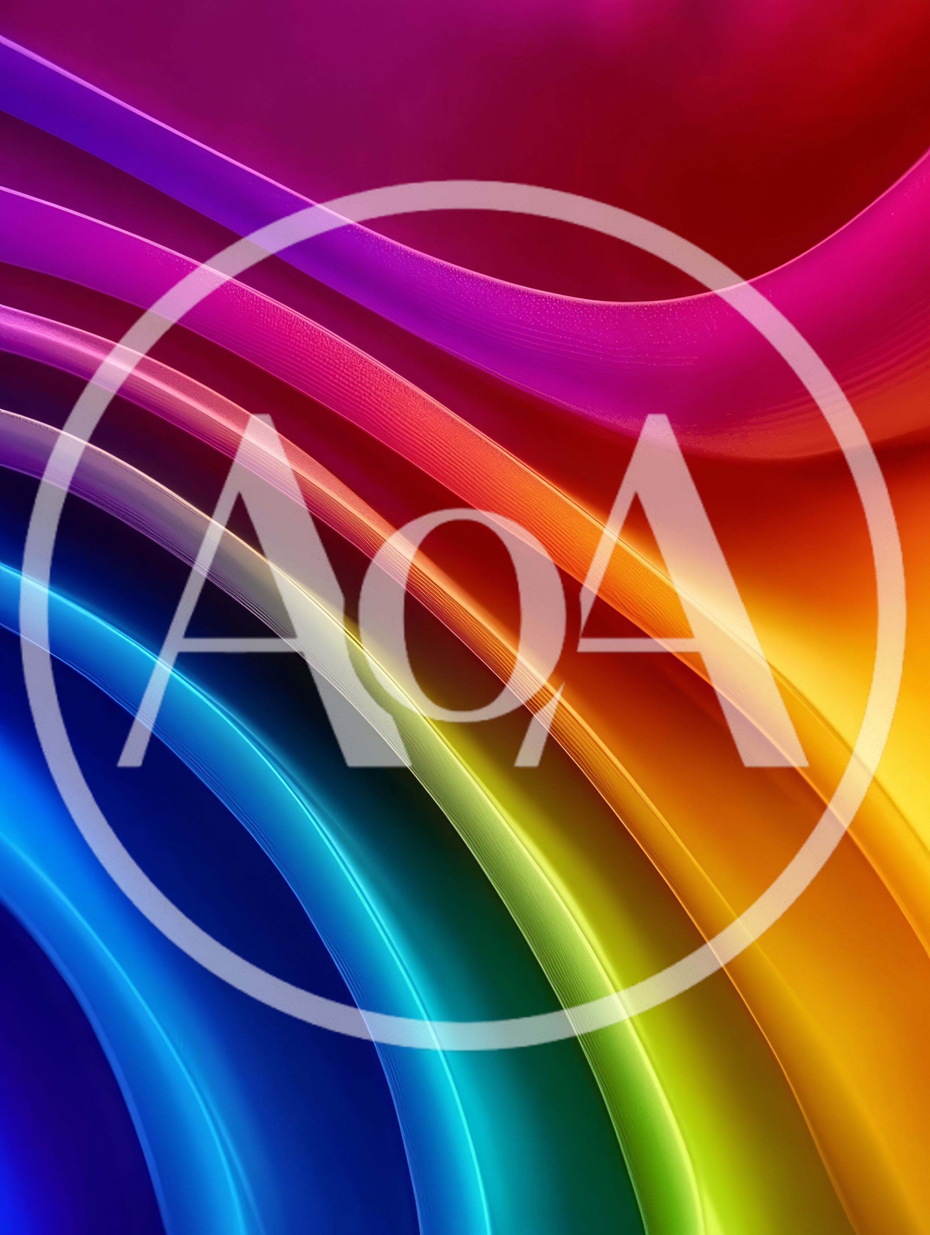 Abstract Rainbow Gradient Waves Background