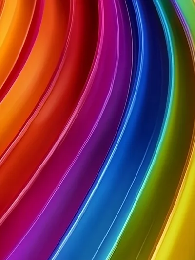 Abstract Rainbow Gradient Curves Background