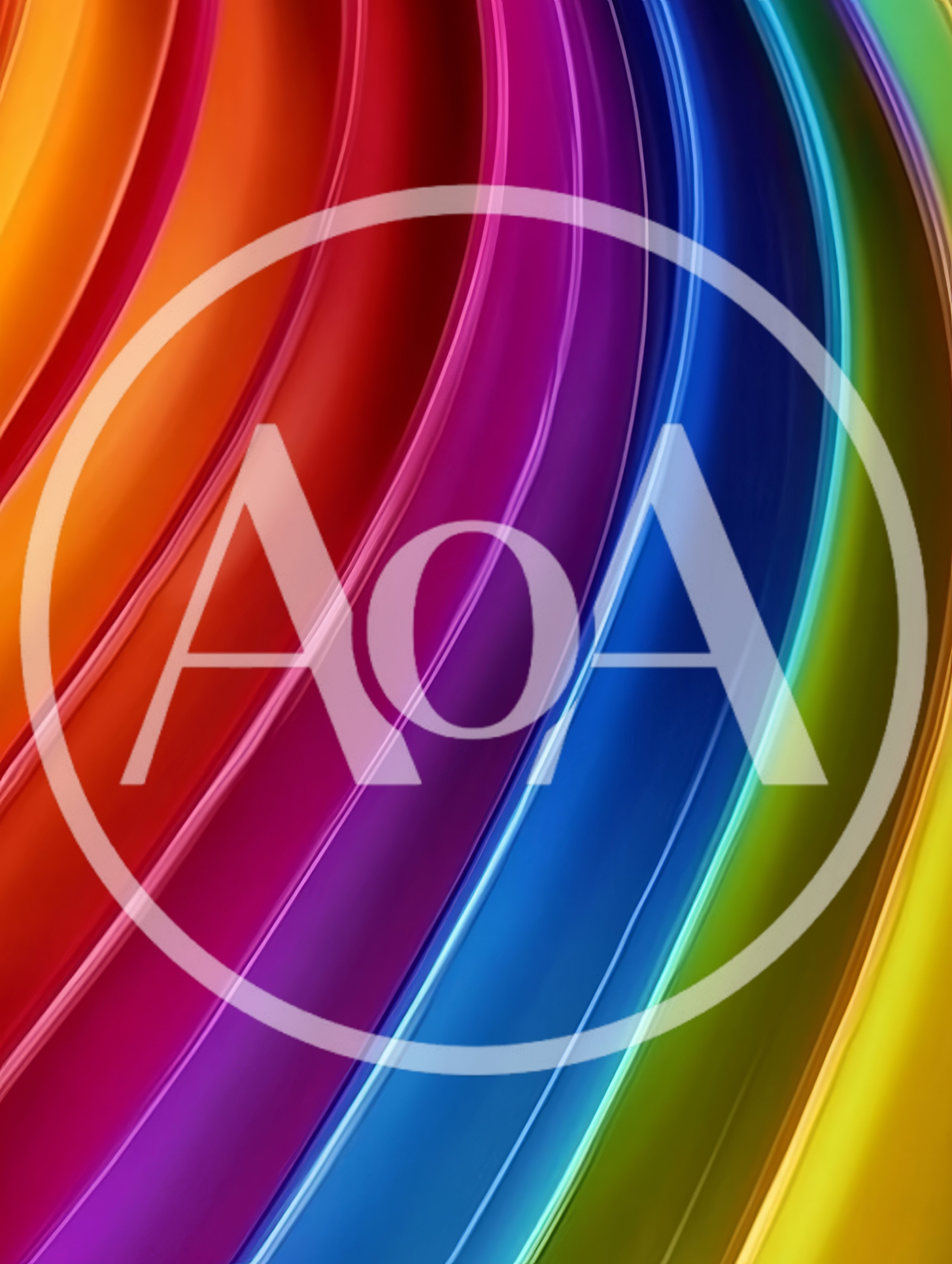 Abstract Rainbow Gradient Curves Background
