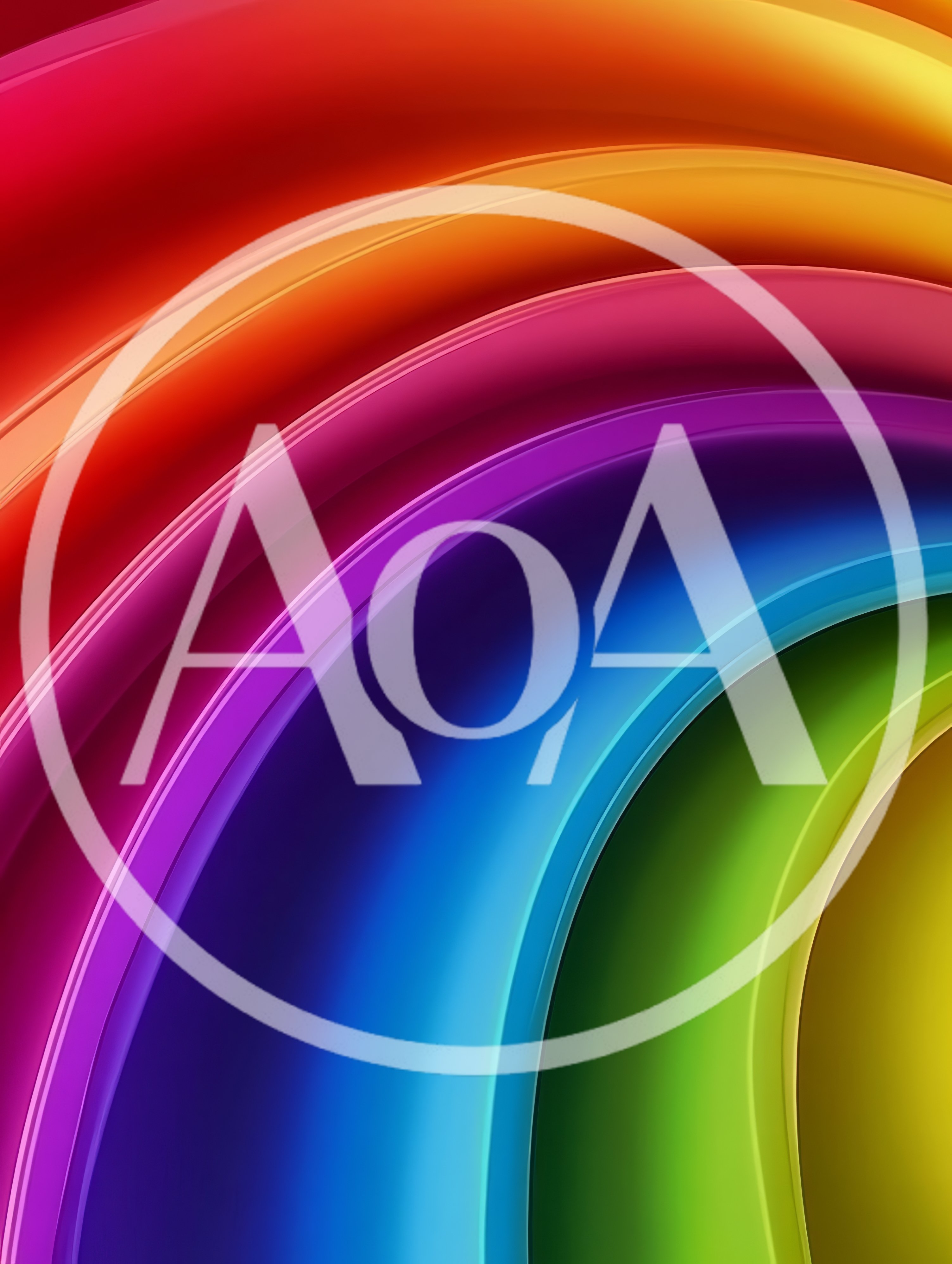 Abstract Rainbow Gradient Curved Lines Background