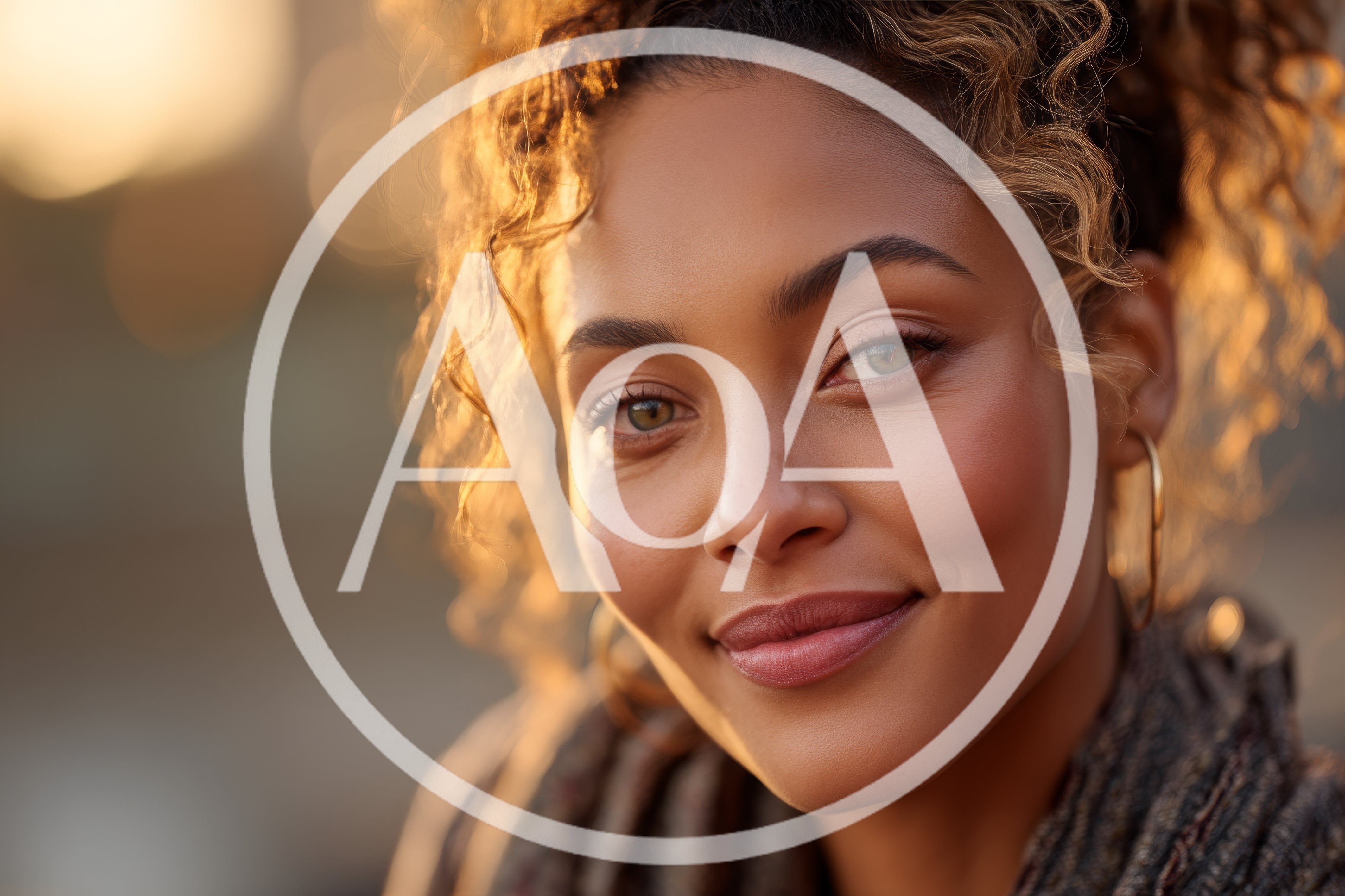 Portrait Of A Beautiful Woman With Curly Hair